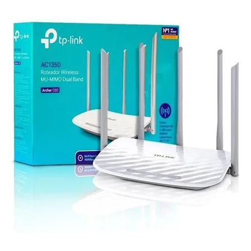 Router TP-Link Archer C60 Ac1350 de 5 antenas - Wi-fi