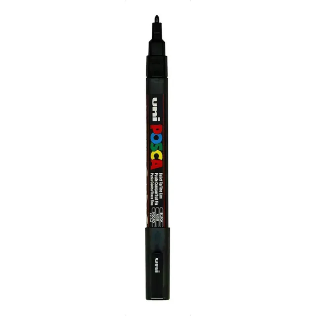 Uni Posca Marcador Pc-3m X Unidad Color Negro