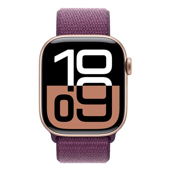 Apple Watch S10 Gps 46mm Aluminio Con Correa Color Oro Rosa Oro Rosa Correa Loop Deportiva Ciruela Aluminio Oro Rosa