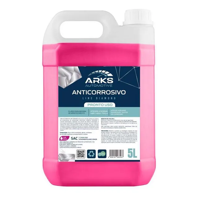 Aditivo Radiador Arks Pronto Uso Line Diamond Rosa - 5l