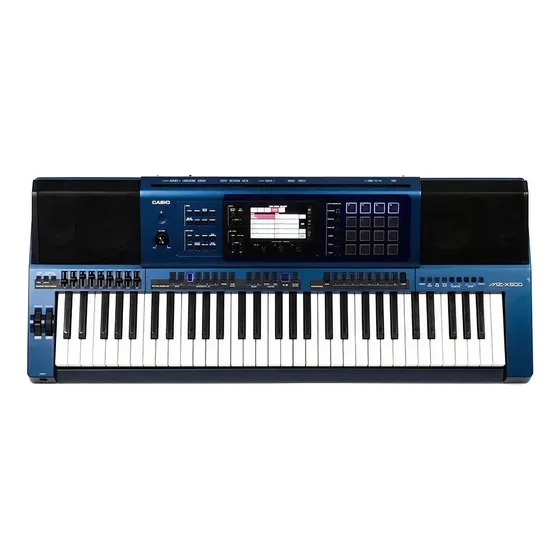 Teclado Arranjador Casio Mz-x500 Com 61 Teclas Sensitivas Cor Azul 127/220V