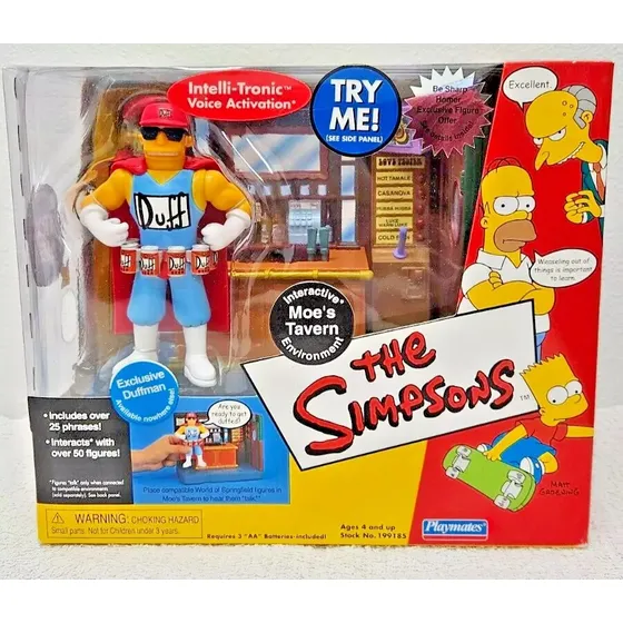 Set Taberna De Moe Con Duffman Los Simpsons Playmates Amarillo