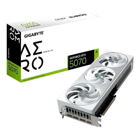 Placa De Vídeo Gigabyte Geforce Rtx 5070 Aero Oc 12gb Gddr7
