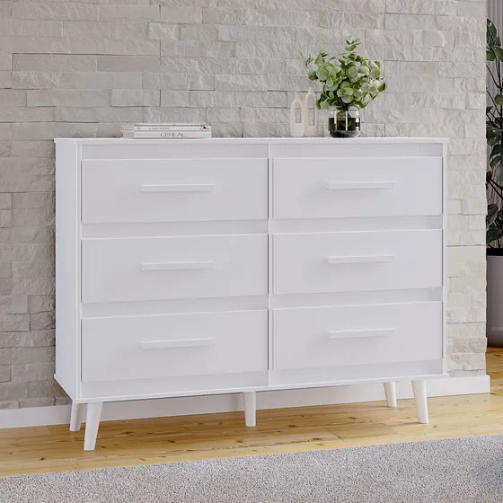 Cômoda 6 Gavetas Mila  Espaço, Estilo E Praticidade