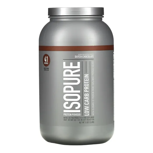 Suplemento En Polvo Isopure Low Carb Proteína Sabor Dutch Chocolate En Pote De 1.36kg Chocolate