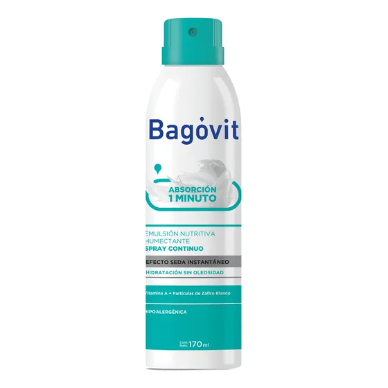 Bagovit Spray Continuo Efecto Seda Absorcion 1 Minuto 170ml