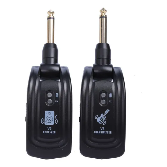 Transmissor Receptor V6 Sem Fio Para Guitarra Baixo Violão