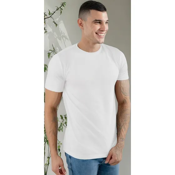 Camiseta Básica Masculina Premium Algodão 