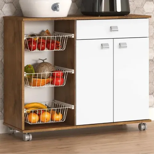 Cozinha Compacta Nicole 7 Portas 2 Gavetas Freijó/oliva - Cor