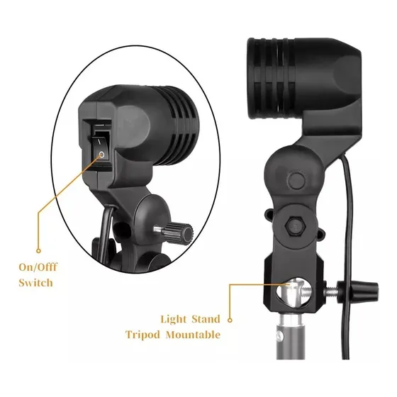 Socket Rotula Soporte De Luz Para Estudio De Fotografía Ilum