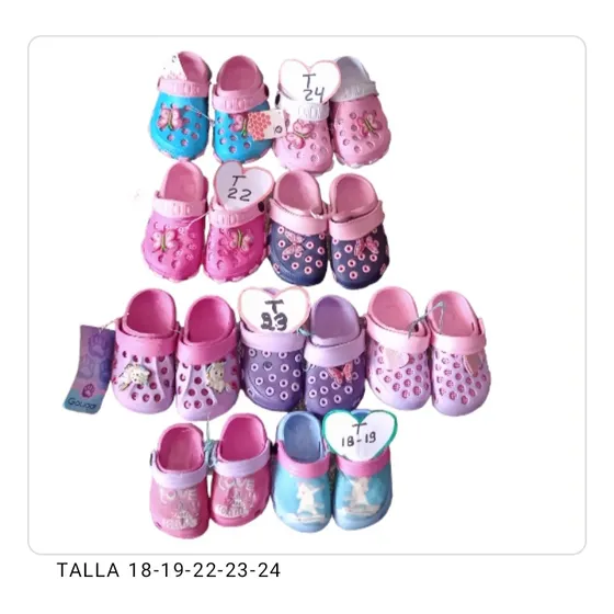 Pantuflas Cross Niña/niño Playeras Infantiles Plást. 3 X 12