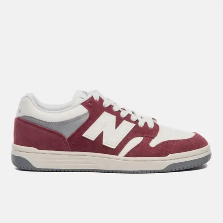 Tênis Casual Masculino E Feminino 480 Low New Balance Vermelho Escuro Liso 40 Br