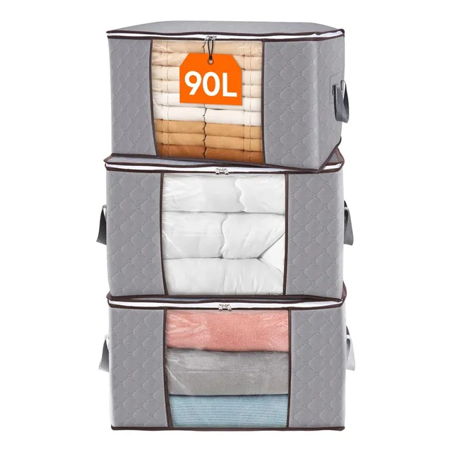Bolsas De Almacenamiento Grandes De Lifewit, Gris Claro, 3 P
