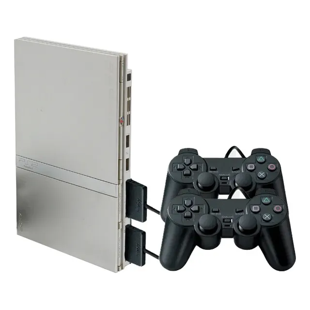 Playstation 2 Slim 64gb Con Memory Y Dos Joystick
