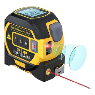 Telêmetro A Laser 3 Em 1 5 M Fita Métrica Régua Display Lcd Telêmetro A Laser 3 Em 1 5 M Fita Métrica Régua Display Lcd