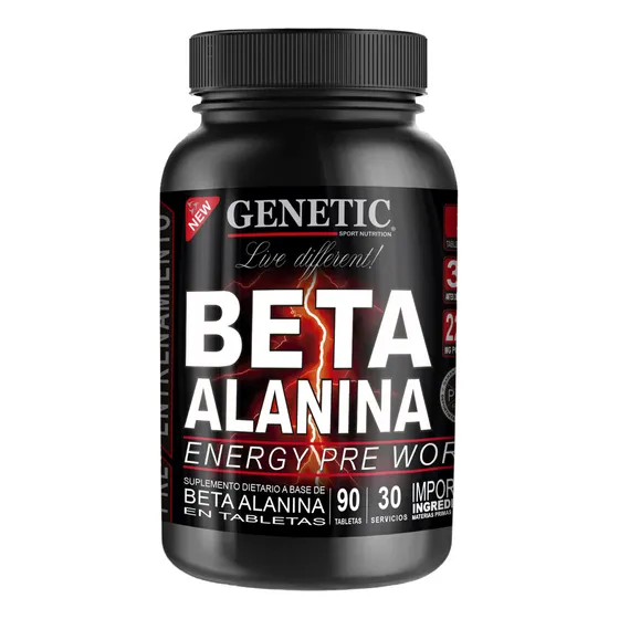 Energia Explosiva Inmediata Pre Entreno Beta Alanina Genetic Sabor Pastillas