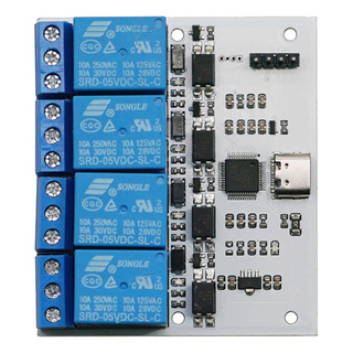 Módulo De Relé De 4 Canales Usb A Ch340 Serial Control Relay Módulo De Relé De 4 Canales Usb A Ch340 Serial Control Relay