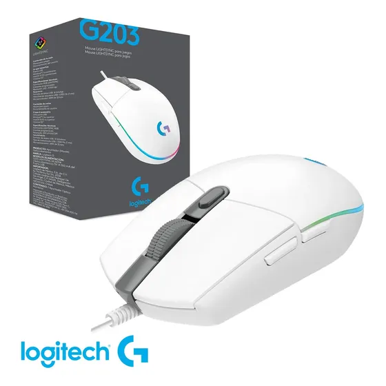 Mouse Logitech G203 Lightsync Gaming Usb 8000 Dpi