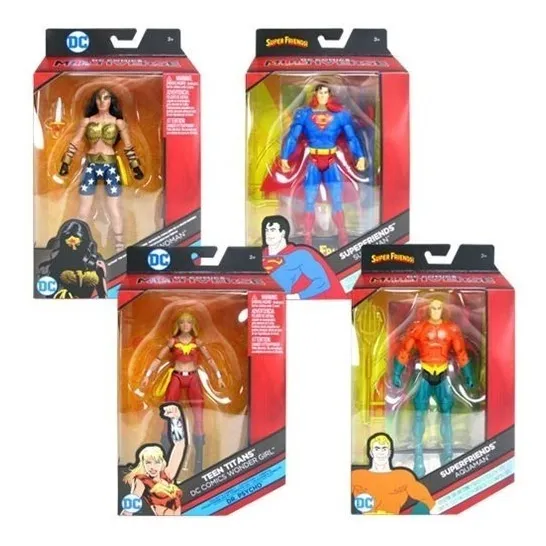 Dc Multiverse Set De 4 Figuras Superman Aquaman Wonder Woman