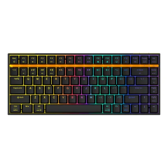 Teclado Mecánico Zn84 Inalámbrico Gamer Rgb Switch Rojo