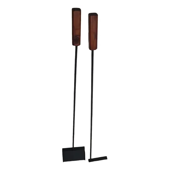 Set Para Parrilla Hierro Y Mango De Madera