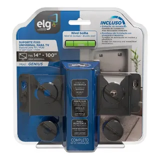 Suporte ELG Genius Original Fixo Universal Tv 14 Até 100 Pol Suporte ELG Genius Original Fixo Universal Tv 14 Até 100 Pol