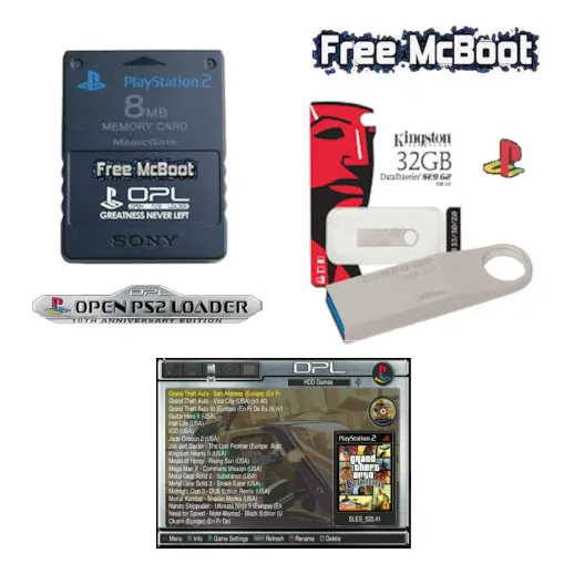 Pendrive 32 Gb Para Ps2 Chip Virtual Con Juegos