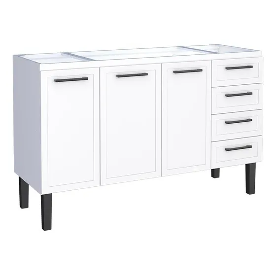 Gabinete De Aço Para Pia 150cm Juno/apolo 4g Cozimax Branco