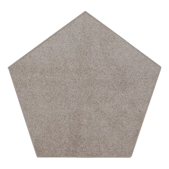 Alfombra Beige Pentágono 1.5 Metros Para Mascotas Interiores