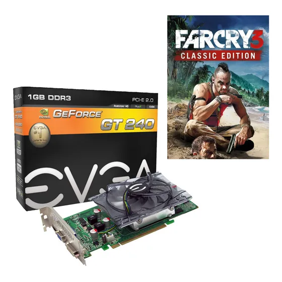Tarjeta Gráfica Geforce Evga Gt240 1gb + Videojuego Original