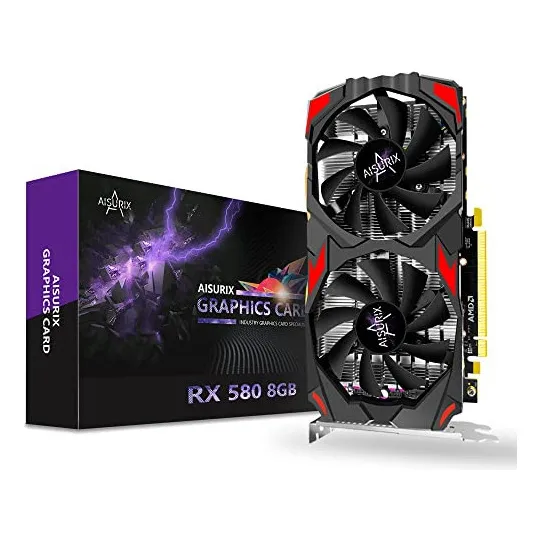 Aisurix Radeon Rx 580 Tarjetas Graficas, 2048sp, 8gb Reales