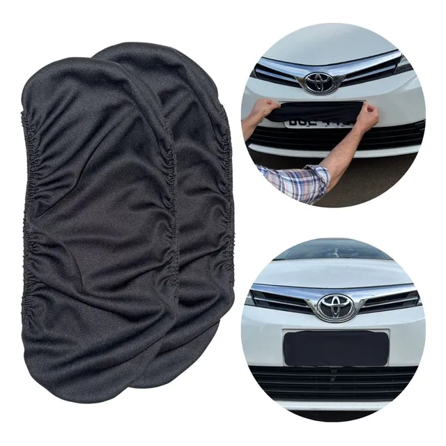 2 Capas Tampa Placa Automativa Para Carros Lycra Helanca