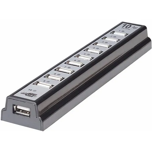 Concentrador Hub Manhattan Usb 10 Ptos C/fuente 161572 /v /v
