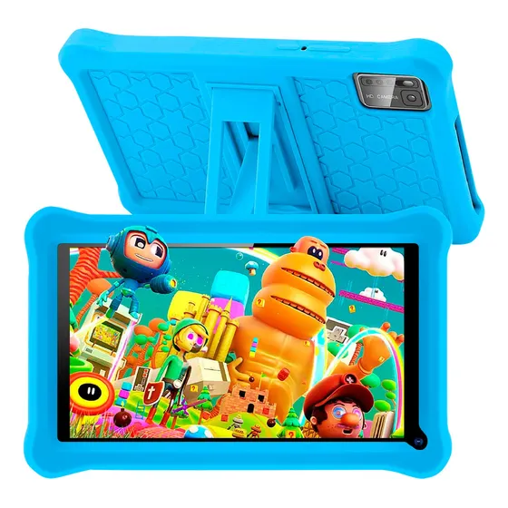 Tablet Kids 7'' 32gb 3gb Apps Infantiles + Reloj Y Stickers Color Azul