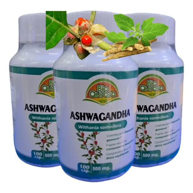 Ashwagandha 1500 Mg 100 Cápsulas Con Registro Sanitaro