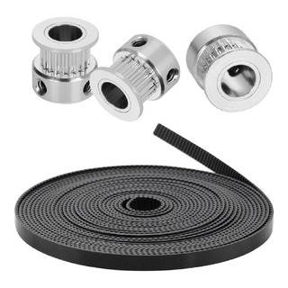 Kit 3 Polias Furo 5mm + 3 Metros Correia Gt2 6mm Passo 2mm Kit 3 Polias Furo 5mm + 3 Metros Correia Gt2 6mm Passo 2mm