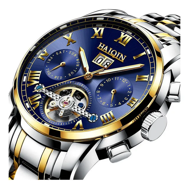 Q Reloj Automático Haiqin Classic Calendar Tourbillon
