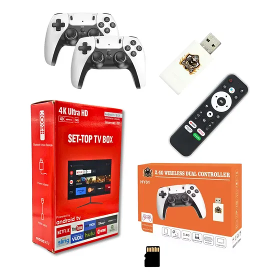 Google Tv Hd 4k Tv Box Streaming Hdmi + Stick Game + Gamepad