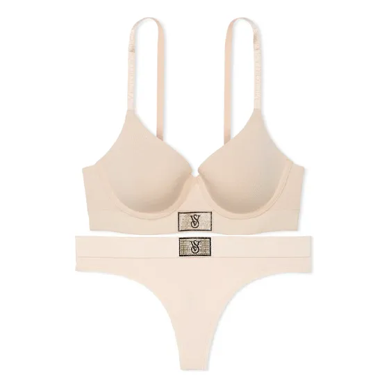 Conjuntos Victoria´s Secret Corpiño Pushups Y Aros Más Less