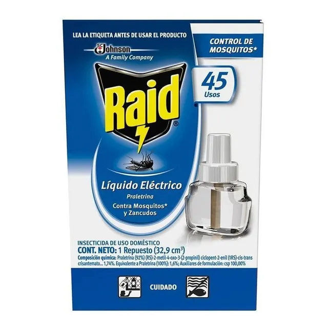 Insecticida Raid Electrico Liquido 32.9 Ml Repuesto