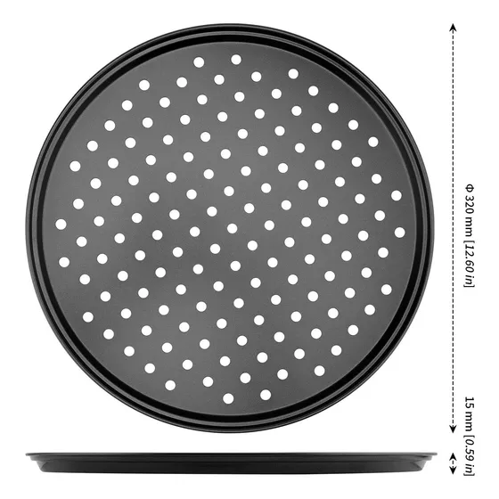 Manchap 4 Sarten Pizza 12 Agujero Para Horno Acero Casa