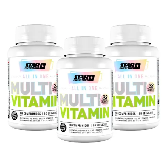Star Nutrition All-in-one Multivitamínico - 60 Caps. X 3 Uni Sabor Sin Sabor