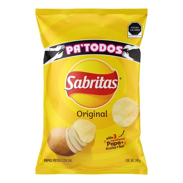 Papas Sabritas Sal Receta Crujiente 240g