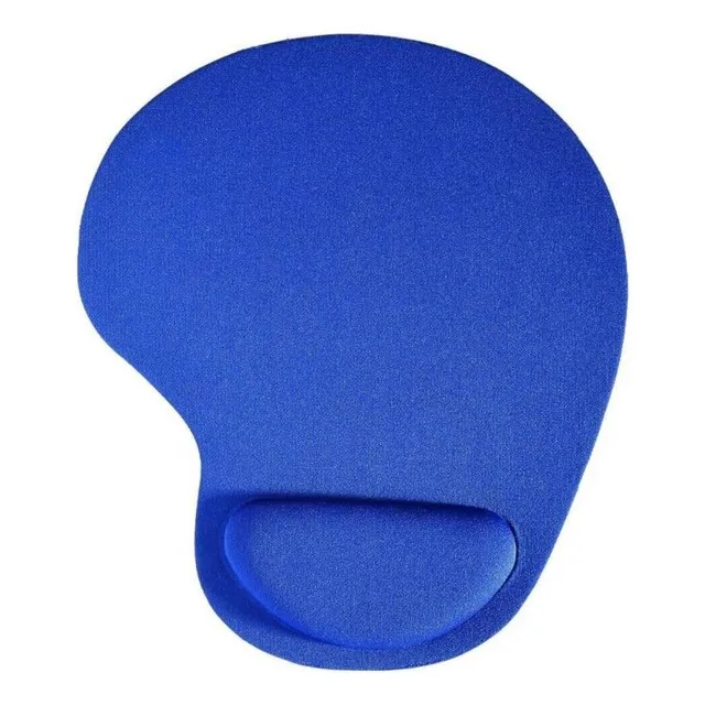Mouse Pad Apoya Muñeca Negro Previene Dolores Tela Y Espuma