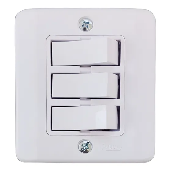Interruptor Externo Triplo Sobrepor Paralelo Sistema X