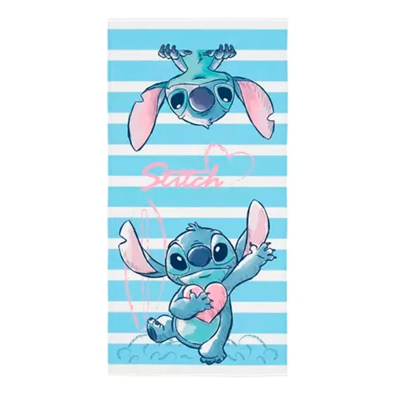 Toalha de banho stitch disney aveludada Lepper