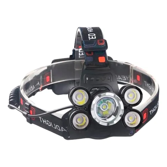 Linterna Minero Luz Cabeza Vincha 5 Led Bateria