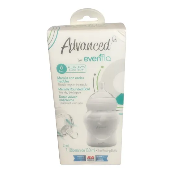 Tetero Evenflo Advanced Cuello Ancho 150 Ml.