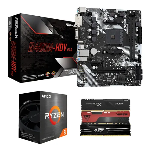 Kit Upgrade Amd Ryzen 5 5600gt + B550m Wifi6 + 16gb 3200mhz Preto