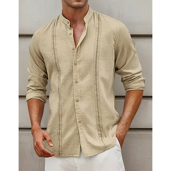 Playa De Guayabera Cubana Camisas Casual Para Hombre